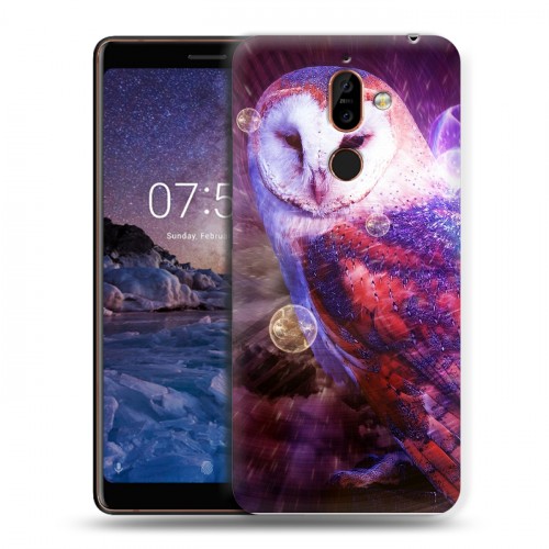 Дизайнерский пластиковый чехол для Nokia 7 Plus Совы