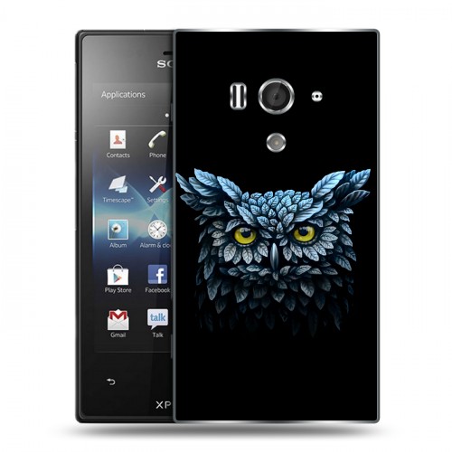 Дизайнерский пластиковый чехол для Sony Xperia acro S Совы