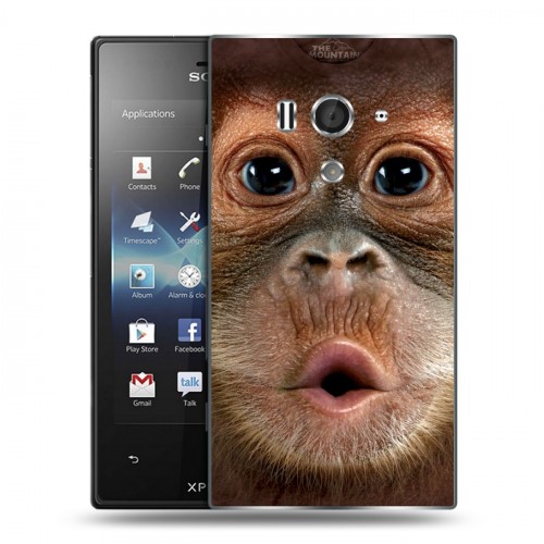 Дизайнерский пластиковый чехол для Sony Xperia acro S Обезьяны