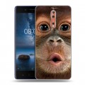 Дизайнерский пластиковый чехол для Nokia 8 Обезьяны