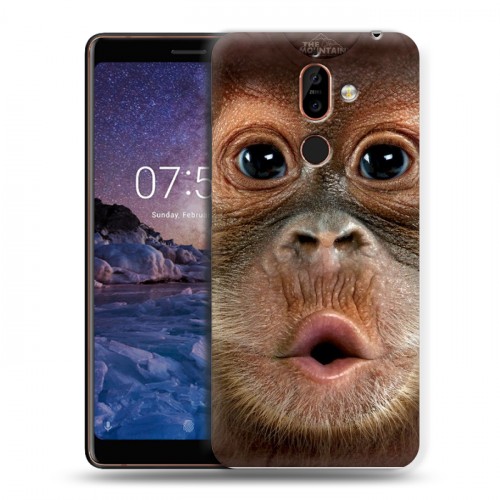 Дизайнерский пластиковый чехол для Nokia 7 Plus Обезьяны