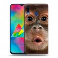 Дизайнерский пластиковый чехол для Samsung Galaxy M20 Обезьяны