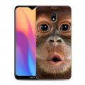 Дизайнерский силиконовый с усиленными углами чехол для Xiaomi RedMi 8A Обезьяны