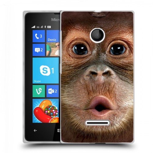 Дизайнерский пластиковый чехол для Microsoft Lumia 435 Обезьяны