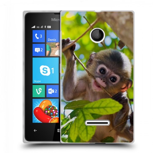 Дизайнерский пластиковый чехол для Microsoft Lumia 435 Обезьяны