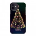 Дизайнерский силиконовый чехол для Iphone 12 Новогодняя елка