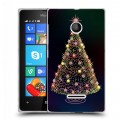 Дизайнерский пластиковый чехол для Microsoft Lumia 435 Новогодняя елка