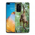 Дизайнерский силиконовый с усиленными углами чехол для Huawei P40 Обезьяны