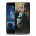 Дизайнерский пластиковый чехол для Nokia 8 Обезьяны