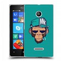 Дизайнерский пластиковый чехол для Microsoft Lumia 435 Обезьяны