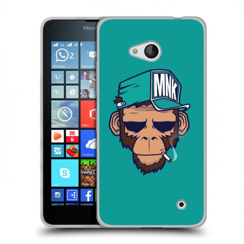 Дизайнерский силиконовый чехол для Microsoft Lumia 640 Обезьяны