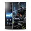 Дизайнерский пластиковый чехол для Sony Xperia S Обезьяны