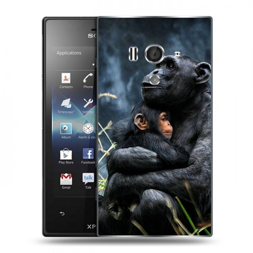 Дизайнерский пластиковый чехол для Sony Xperia acro S Обезьяны