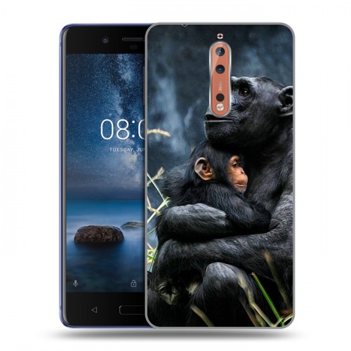 Дизайнерский пластиковый чехол для Nokia 8 Обезьяны