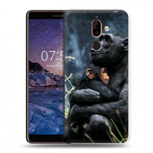 Дизайнерский пластиковый чехол для Nokia 7 Plus Обезьяны