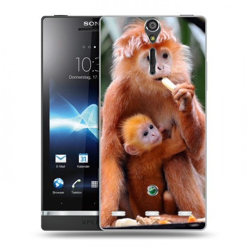 Дизайнерский пластиковый чехол для Sony Xperia S Обезьяны