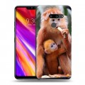 Дизайнерский пластиковый чехол для LG G8 ThinQ Обезьяны