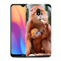 Дизайнерский силиконовый с усиленными углами чехол для Xiaomi RedMi 8A Обезьяны