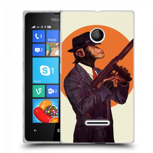 Дизайнерский пластиковый чехол для Microsoft Lumia 435 Обезьяны