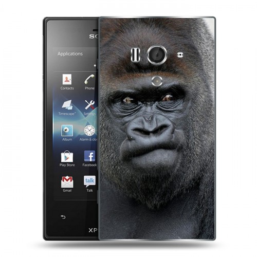 Дизайнерский пластиковый чехол для Sony Xperia acro S Обезьяны