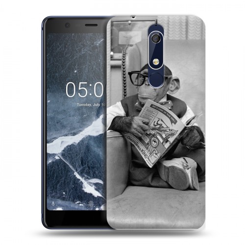 Дизайнерский пластиковый чехол для Nokia 5.1 Обезьяны