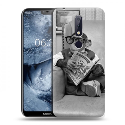 Дизайнерский силиконовый чехол для Nokia 6.1 Plus Обезьяны