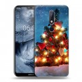 Дизайнерский пластиковый чехол для Nokia 6.1 Plus Новогодняя елка