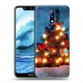 Дизайнерский пластиковый чехол для Nokia 5.1 Plus Новогодняя елка