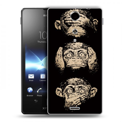 Дизайнерский пластиковый чехол для Sony Xperia TX Обезьяны