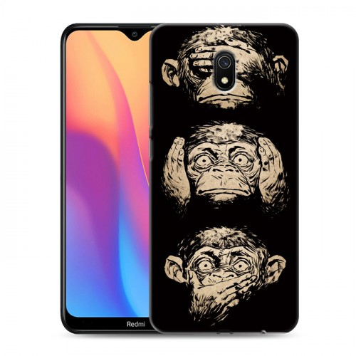 Дизайнерский силиконовый с усиленными углами чехол для Xiaomi RedMi 8A Обезьяны