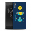 Дизайнерский пластиковый чехол для Sony Xperia XZs Обезьяны