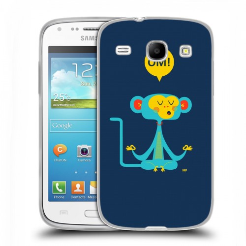 Дизайнерский пластиковый чехол для Samsung Galaxy Core Обезьяны