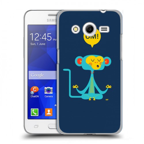 Дизайнерский пластиковый чехол для Samsung Galaxy Core 2 Обезьяны
