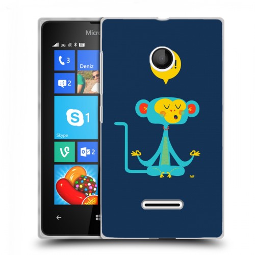 Дизайнерский пластиковый чехол для Microsoft Lumia 435 Обезьяны