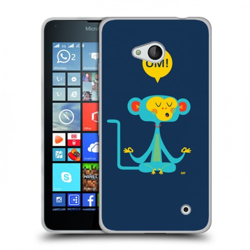 Дизайнерский пластиковый чехол для Microsoft Lumia 640 Обезьяны