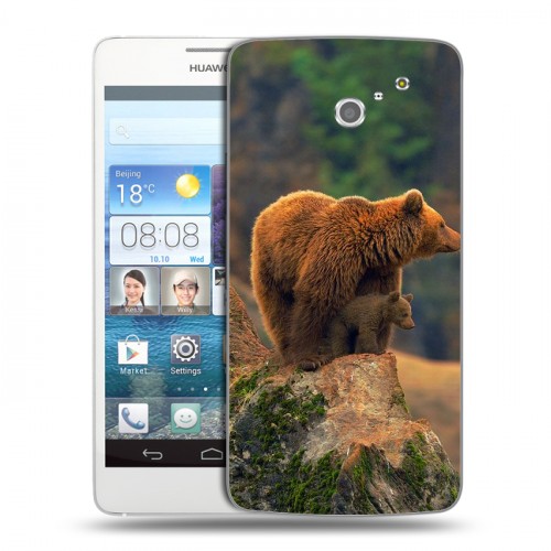 Дизайнерский пластиковый чехол для Huawei Ascend D2 Медведи
