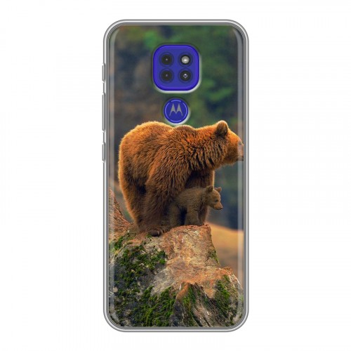 Дизайнерский силиконовый чехол для Motorola Moto G9 Play Медведи