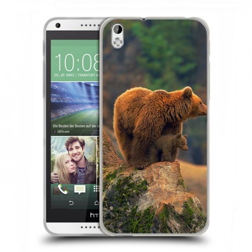 Дизайнерский пластиковый чехол для HTC Desire 816 Медведи