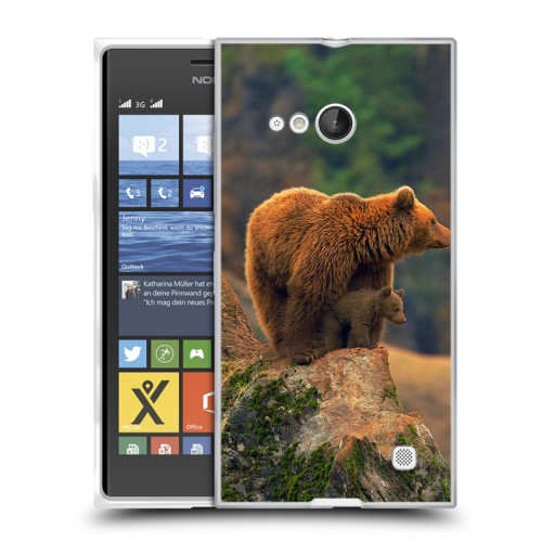 Дизайнерский пластиковый чехол для Nokia Lumia 730/735 Медведи