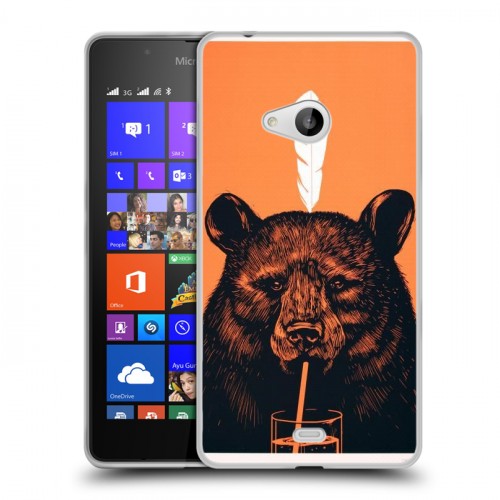 Дизайнерский пластиковый чехол для Microsoft Lumia 540 Медведи