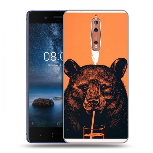 Дизайнерский пластиковый чехол для Nokia 8 Медведи