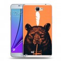 Дизайнерский пластиковый чехол для Samsung Galaxy Note 2 Медведи