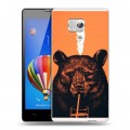 Дизайнерский пластиковый чехол для Huawei Honor 3 Медведи
