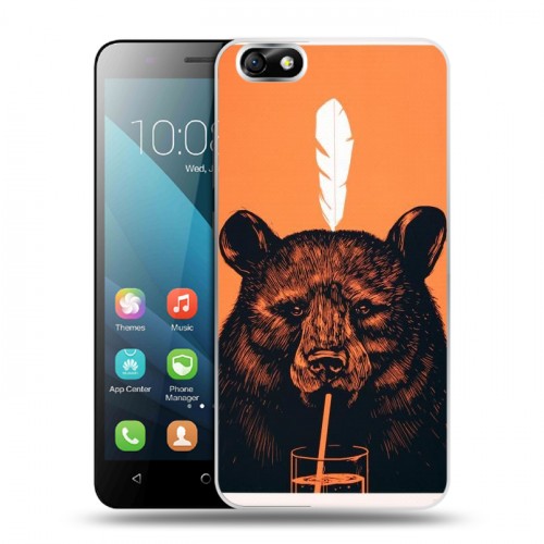 Дизайнерский пластиковый чехол для Huawei Honor 4X Медведи