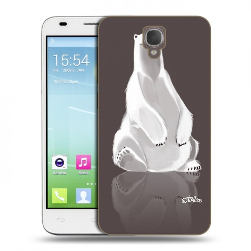 Дизайнерский пластиковый чехол для Alcatel One Touch Idol 2 S Медведи