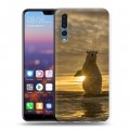 Дизайнерский силиконовый с усиленными углами чехол для Huawei P20 Pro Медведи