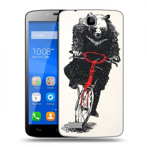 Дизайнерский пластиковый чехол для Huawei Honor 3C Lite Медведи
