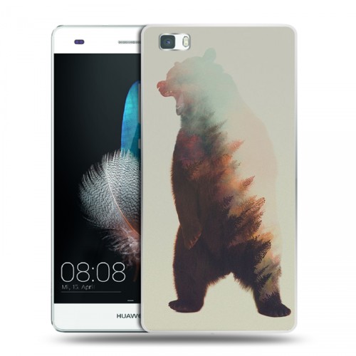 Дизайнерский пластиковый чехол для Huawei P8 Lite Медведи