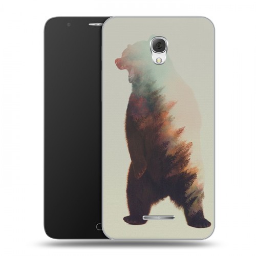 Дизайнерский пластиковый чехол для Alcatel Pop 4 Plus Медведи