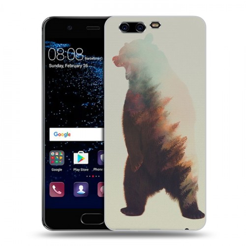 Дизайнерский пластиковый чехол для Huawei P10 Медведи